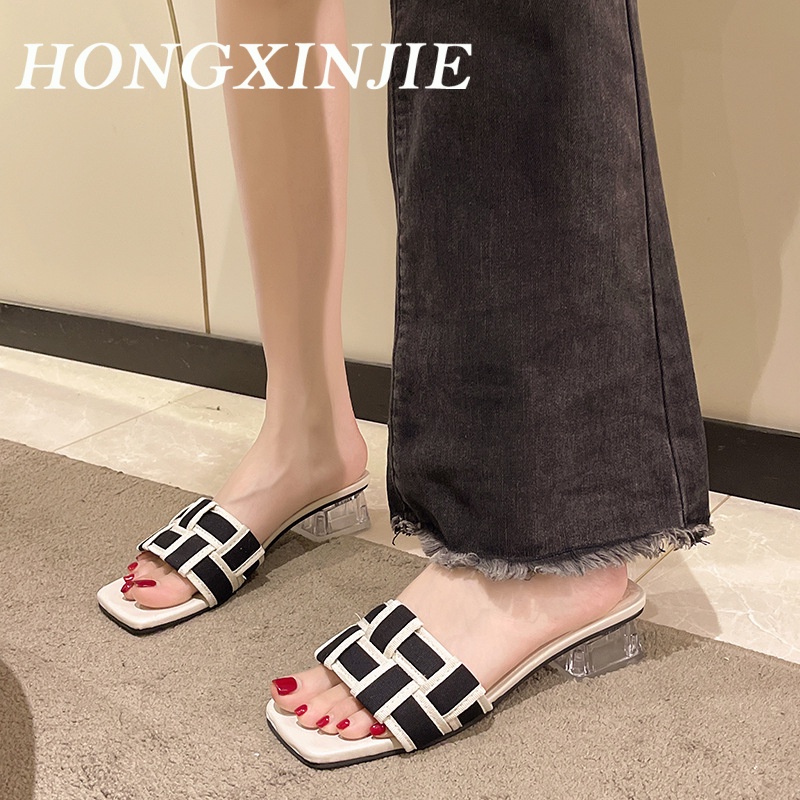 HONGXINJIE Giày Cao Gót Mũi Nhọn GIÀY SANDAL Thời Trang Mới 2023 Cho Nữ B95G092 35Z230831