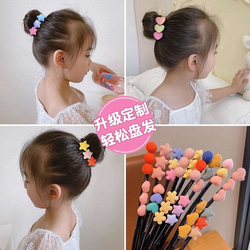 Dụng Cụ Búi Tóc Xoăn Hình Ngôi Sao / Bông Hoa Xinh Xắn Cho Bé