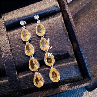 Bông tai giọt nước đính đá sang trọng