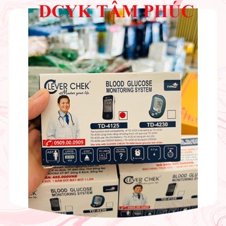 [Chính hãng] [MẪU MỚI] Máy đo đường huyết CLEVER-CHEK TD-4125- TẶNG KÈM 25 QUE THỬ ĐƯỜNG- HƯ 1 ĐỔI 1 TRỌN ĐỜI