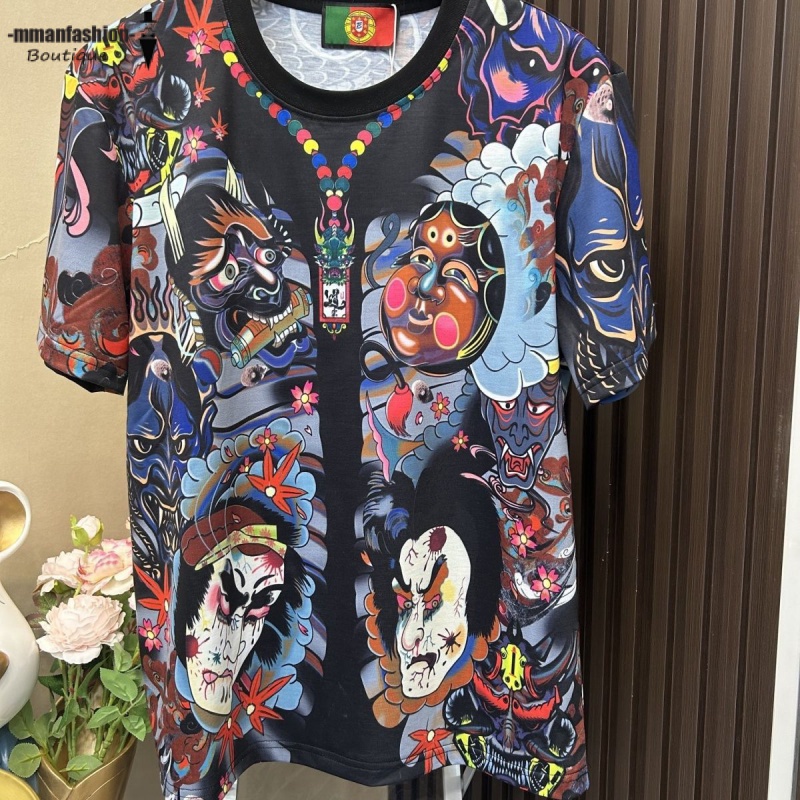 Áo Thun Tay Ngắn In Hình Xăm 3d Phong Cách harajuku Nhật Bản Thời Trang f02