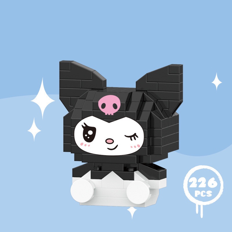 SANRIO Kawaii Bộ Đồ Chơi Lắp Ráp kuromi my melody Cinnamoroll mini