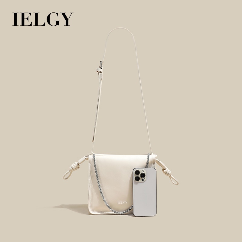 IELGY Túi Đeo Chéo Vai Mùa Hè Với Dây Xích Xếp Ly Độc Đáo