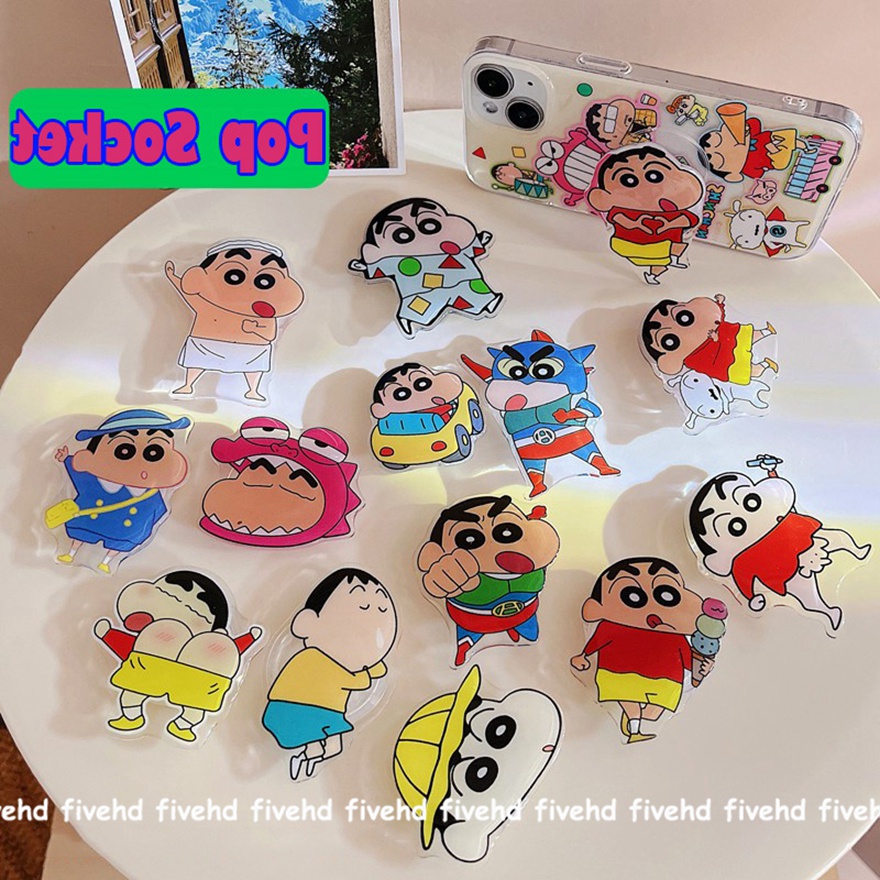 Giá Đỡ Điện Thoại Đệm Khí Thiết Kế Hoạt Hình Cậu Bé Bút Chì shin-chan Dễ Thương