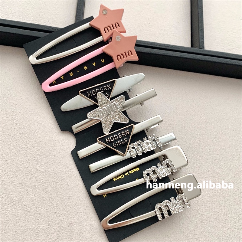 Set 7 Kẹp Tóc Hình Trái Tim / Chữ Cái
