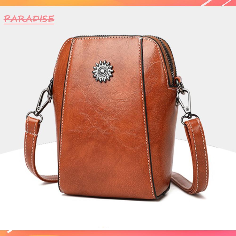 Túi Da Đeo Chéo Đựng Điện Thoại / Tiền Xu 1.vn Chống Thấm Nước Dễ Phối Đồ Cho Nữ