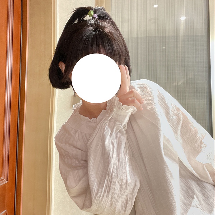 Áo Sơ Mi Trắng Cổ Đứng Dáng Rộng Phong Cách Nhật Bản Thời Trang Thu Đông