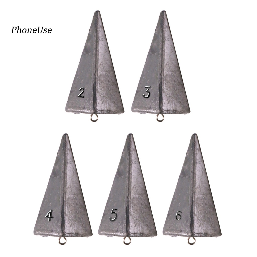 Điện Thoại Chì Trọng Lượng Chì Câu Cá Hình Kim Tự Tháp 2 / 3 / 4 / 5 / 6oz