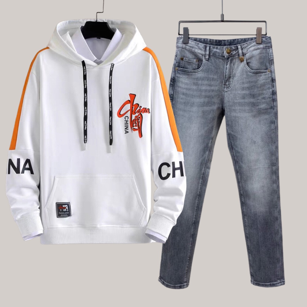 Combo áo hoodie nhiều màu phối quần jean co dãn năng động stylemarven hoodies+jean 001