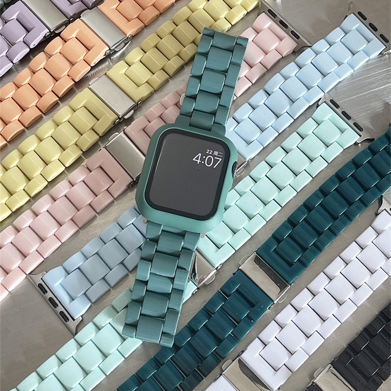 Thời Trang Dây Đeo Nhựa acrylic Trong Suốt Cho Đồng Hồ Thông Minh apple watch series 8 7 se 6 5 4 3 ultra iwatch 40mm 44mm 41mm 45mm 49mm