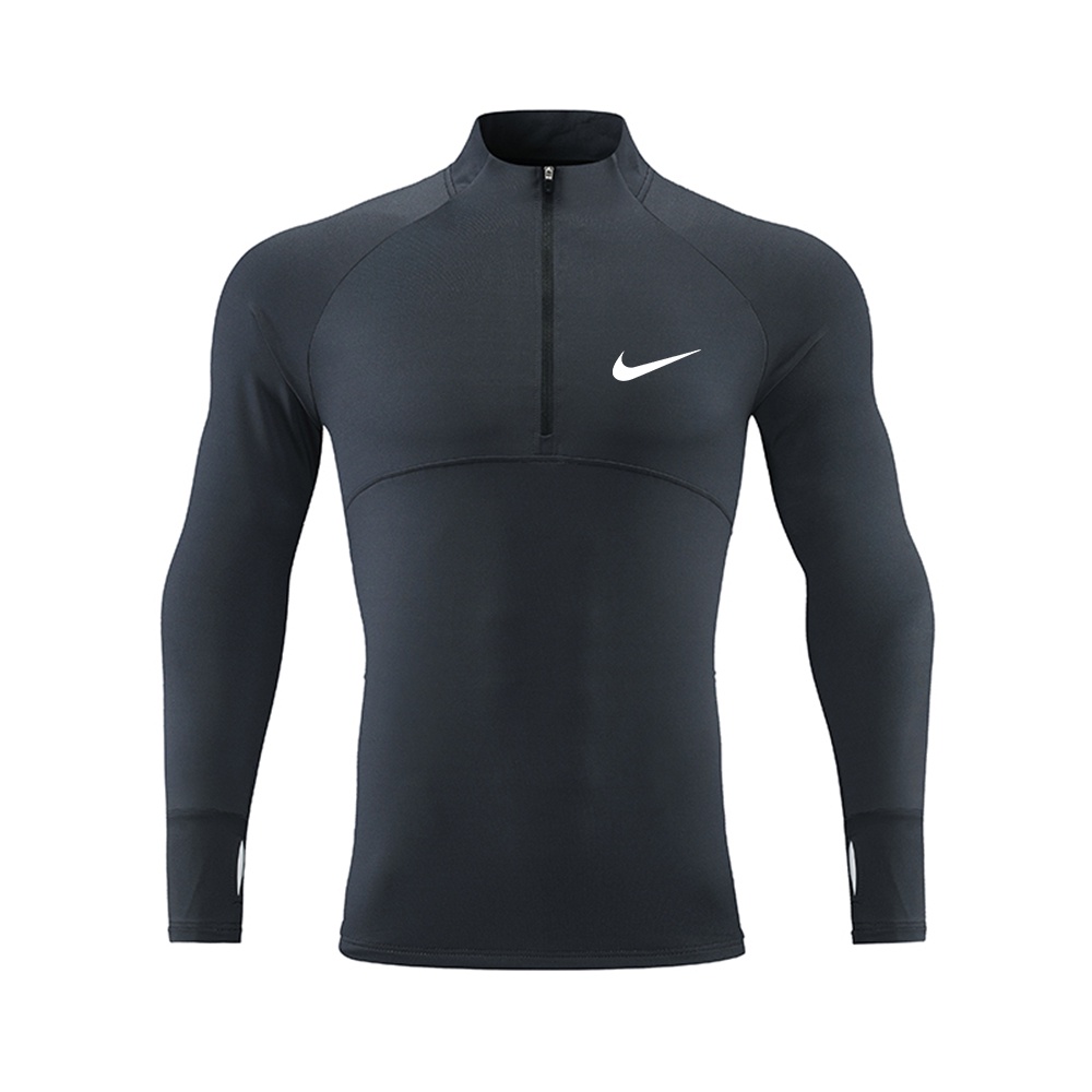 Áo Thun Thể Thao Dài Tay Cổ Tròn Thấm Hút Mồ Hôi Nhanh Khô Cho Nam