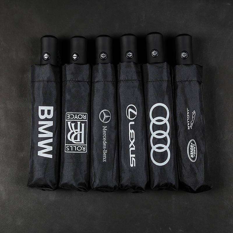 BMW Benz Audi Car Automatic Sun-Proof Rain-Proof Dual-Use Folding Umbrella Luxury Car Gift Umbrella 