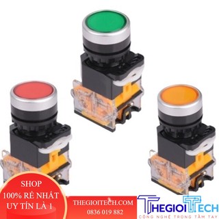 Nút nhấn/công tắc LA38 nhấn nhả trạng thái không đèn phi 22