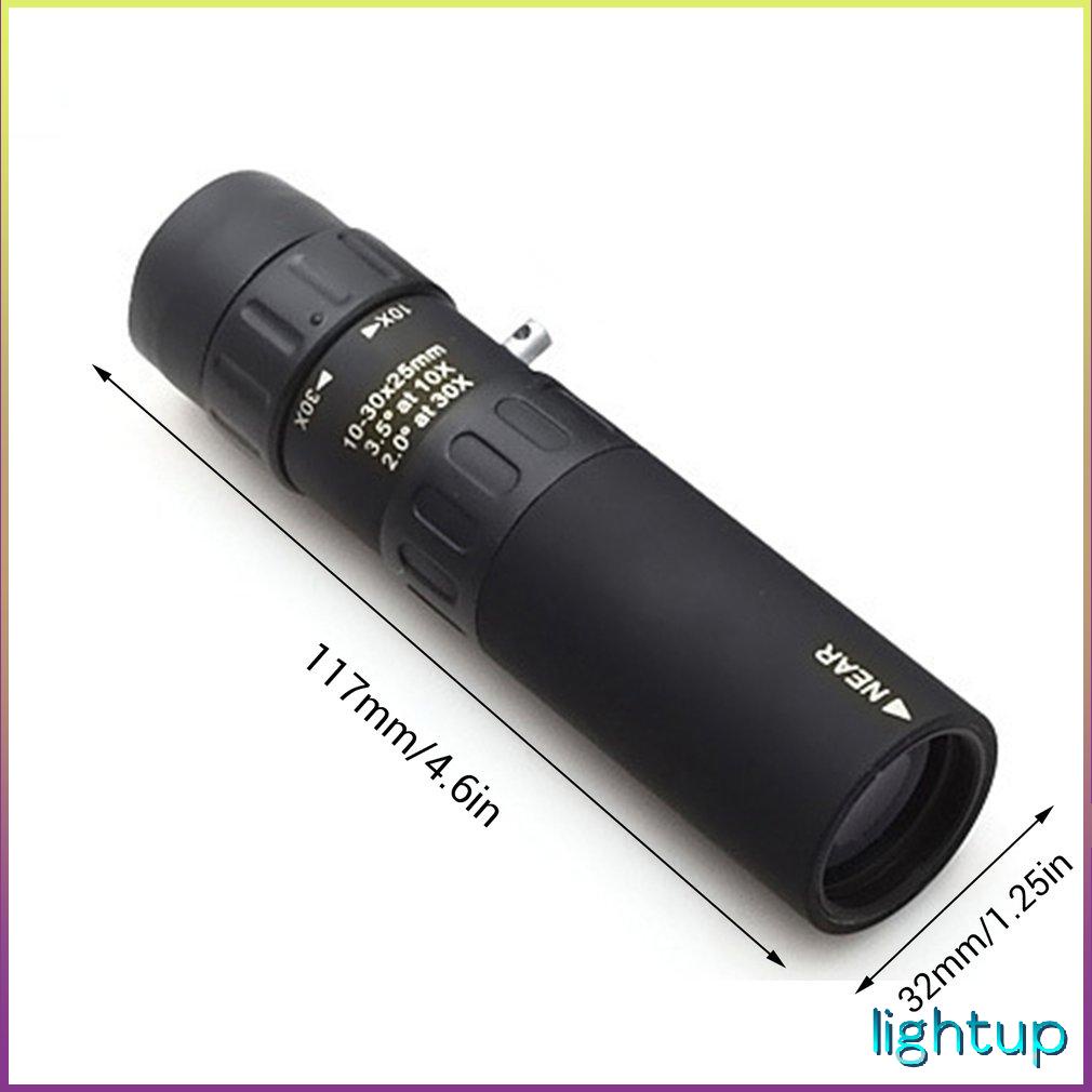 Binoculars 10-30X25 Zoom Monocular Telescope Pocket Optical Prism Scope