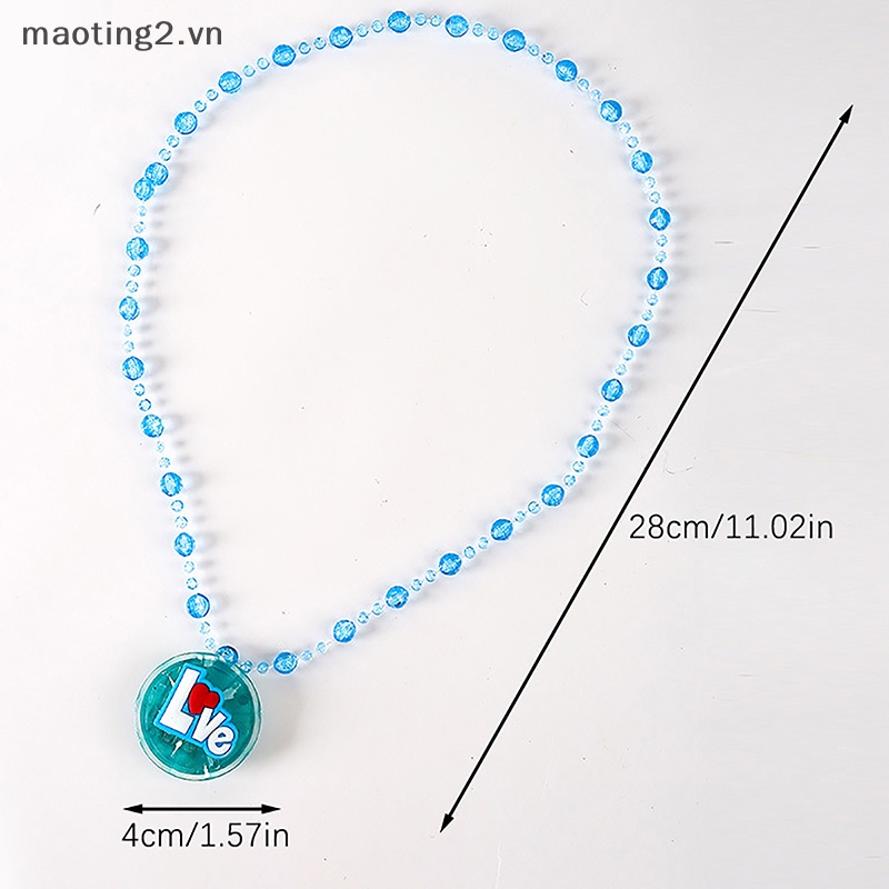 Set 1 Vòng cổ Hạt acrylic Có Đèn led Phát Sáng Dành Cho Bé