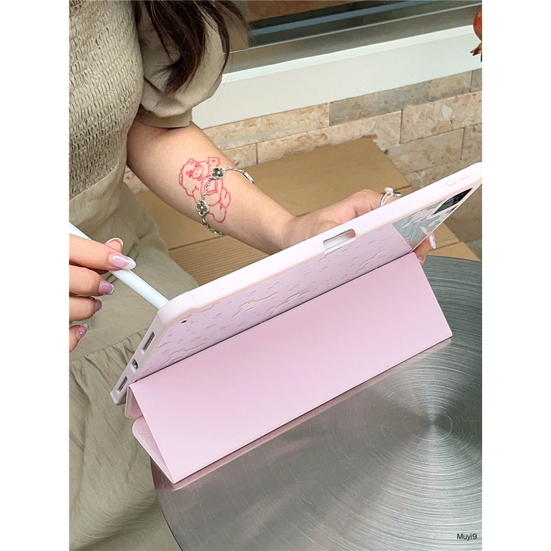 Bao Da Máy Tính Bảng Bằng acrylic Hình Thỏ Hoa Cho Ipad 10.2 10 10.9 Mini 6 Ipad 9.7 Air 4 Pro 11 / 12.9 Gen 9 Ốp