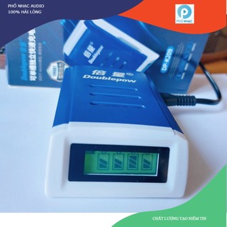 Bộ sạc pin aa, aaa dp-k209 doublepow thông minh tự ngắt khi sạc đầy, màn hình lcd