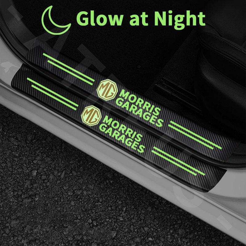 Sticker Sợi Carbon Phát Quang Dán Cửa Xe Hơi Chống Trầy Xước Cho MG HS ZS EP MG5 MG3 EV 4 5 6 EP 2023