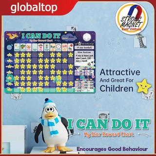 Biểu đồ công việc của trẻ em behavior star reward chore chart with full lodestone dry dinosaur self-discipline form sticker for home