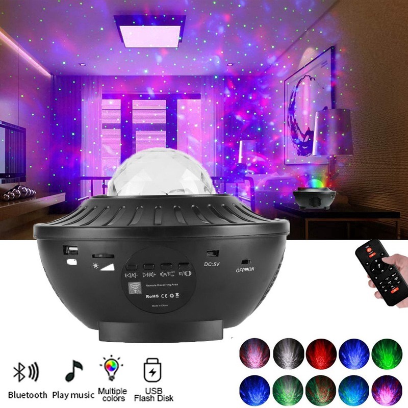 Hà Nội-Đèn Star Projector Đèn chiếu sao Galaxy cho trang trí phòng ngủ Đèn led sao có thể kết nối bluetooth và phát nhạc