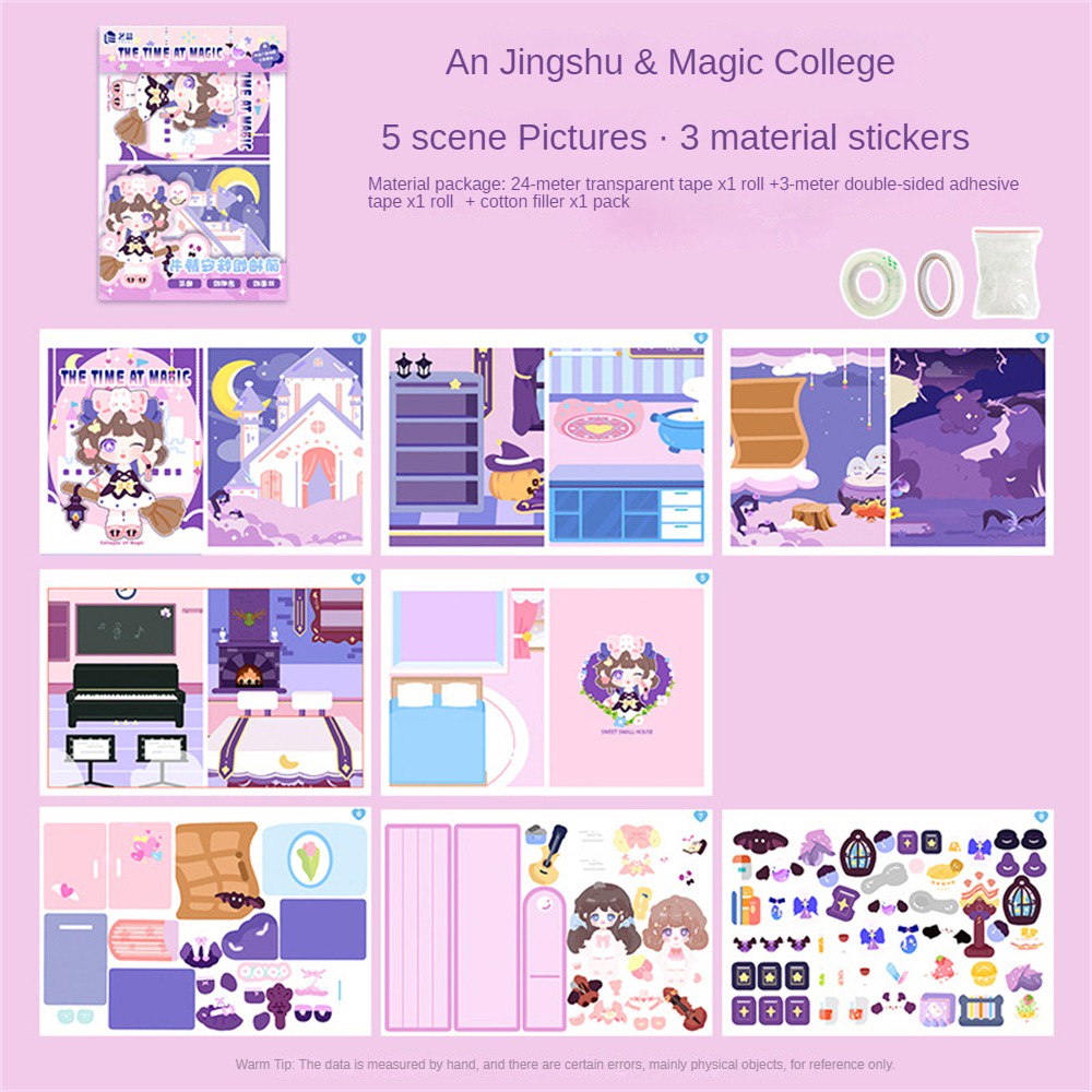 MOMO Sauce Dress Tủ quần áo Sách yên tĩnh Handmade DIY Sticker Book cho trẻ em Sách Doudou giải nén Sách hướng dẫn Guka Chất liệu ღ Giá thấp nhất