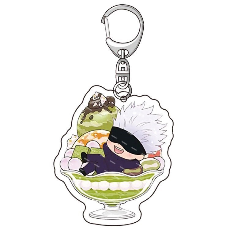 Móc khoá Anime Jujutsu Kaisen Gojo Geto Itadori Sukuna Toji in 2 mặt rõ nét nhựa Acrylic Phụ kiện trang trí chibi cute