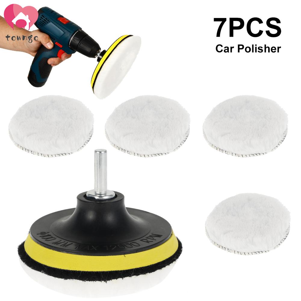 Bộ 7 Miếng Đệm Len Đánh Bóng Xe Hơi Skc1019 4 inch