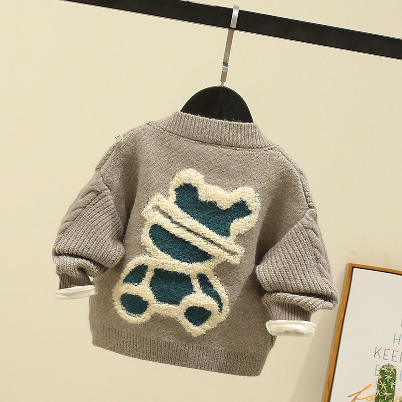 Áo sweater Dệt Kim Thiết Kế Mới Đơn Giản Thời Trang Mùa Xuân Thu Theo Phong Cách Hàn Quốc Cho Bé