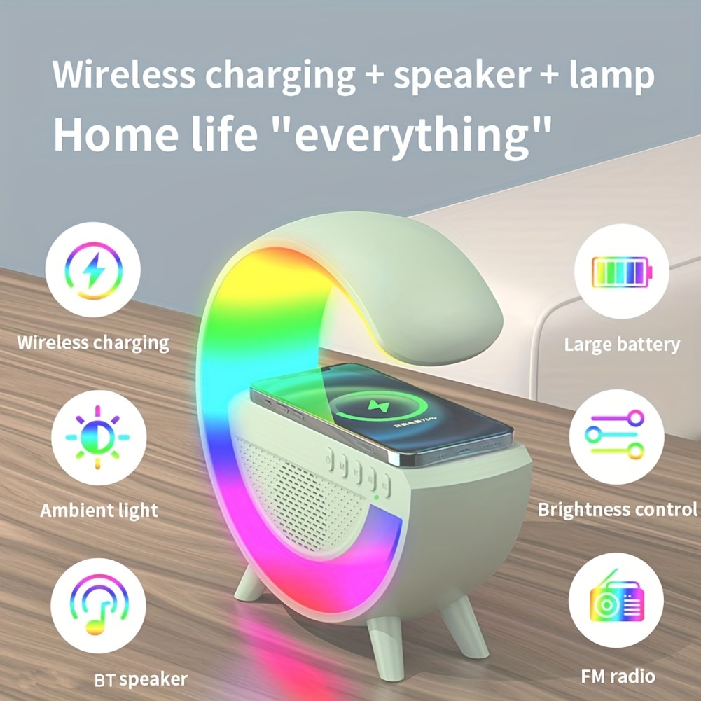 Loa Bluetooth Không Dây Có Đèn rgb Báo Thức Ánh Sáng Mặt Trời Mọc Thông Minh Cho Phòng Ngủ