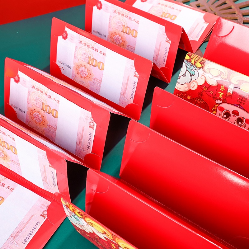 Bao Lì Xì Màu Đỏ May Mắn / Bao Lì Xì Gài Năm Mới / 2024 Phong Cách Truyền Thống Trung Quốc / Lễ Hội Mùa Xuân hongbao