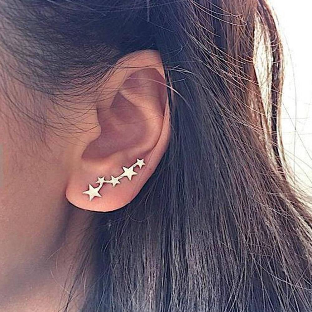 Bông Tai Hình Ngôi Sao / Mặt Trăng mini Lấp Lánh Thời Trang Cho Nữ k8i7