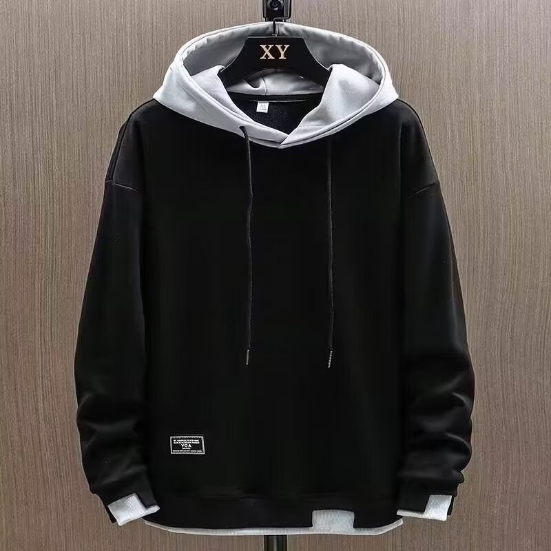 Áo hoodie Tay Dài Oversize Màu Tương Phản Thời Trang Mùa Đông Phong Cách Hàn Quốc Cho Nam Size m-xxx