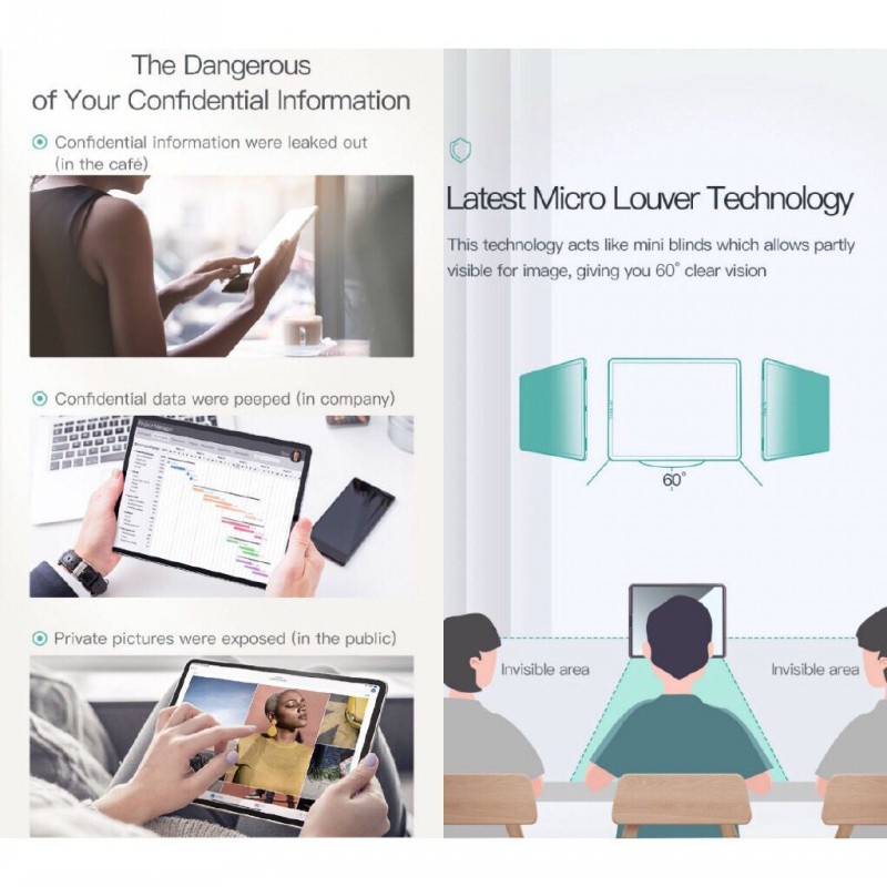 Kính Cường Lực Bảo Vệ Màn Hình Chống Nhìn Trộm Cho ipad pro 11 air 5 4 3 2 ipad 10.2 pro 9.7 10.5