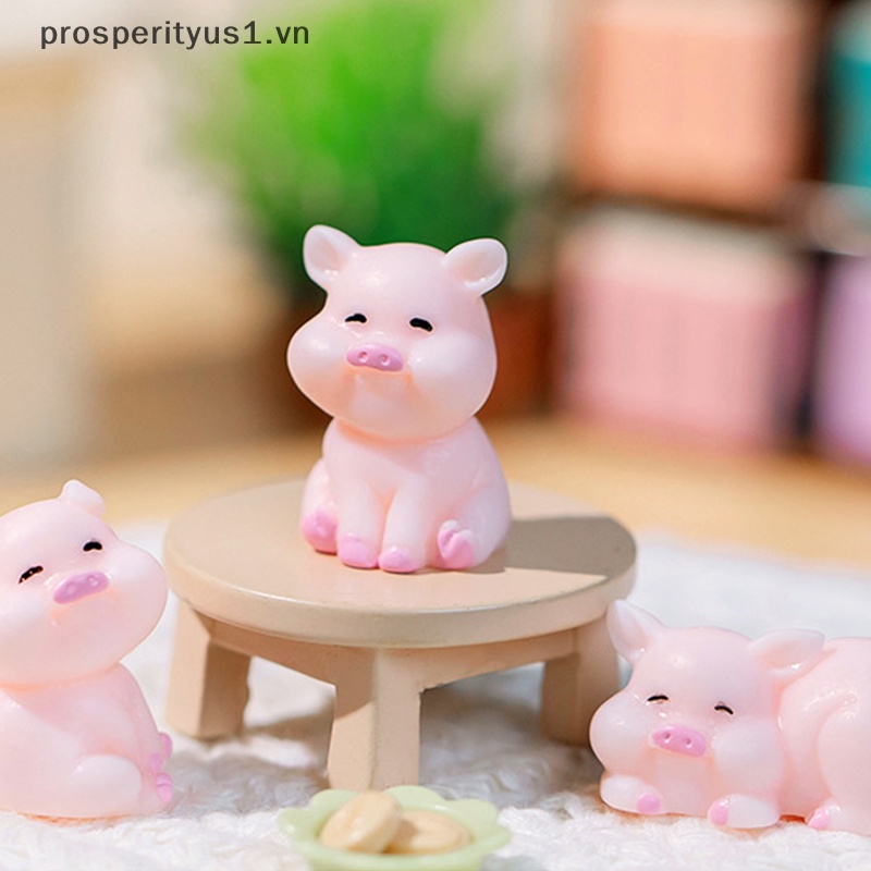 Tượng Heo Con mini Dễ Thương Trang Trí Tiểu Cảnh / Sân Vườn