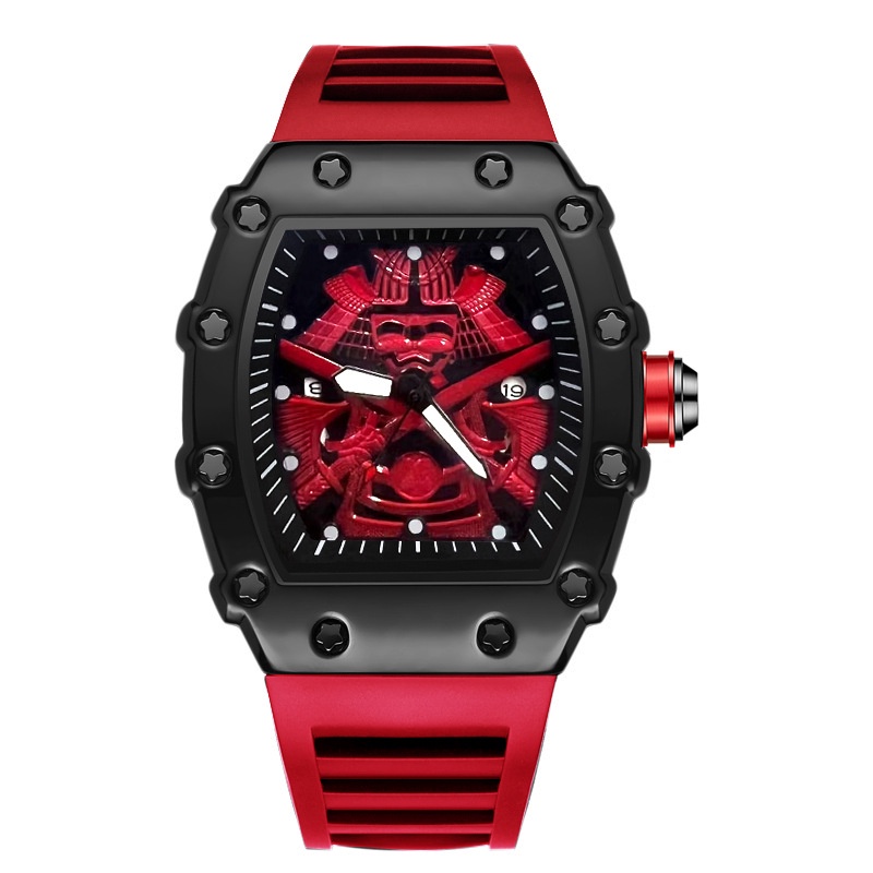 Novicta Đồng Hồ Thể Thao samurai Phản Quang Chống Thấm Nước Dây silicone Cho Nam