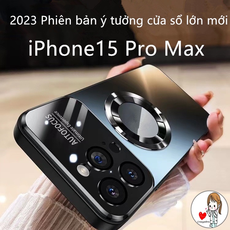 Sang Trọng Ốp Điện Thoại pc Cứng Chống Sốc Mặt Nhám Tích Hợp Sạc Không Dây Cho iphone 14 13 promax 14 plus