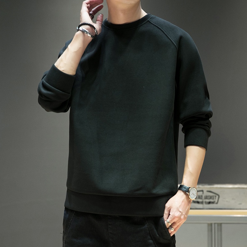 Áo Nỉ Dài Tay Cổ Tròn Thời Trang Thu Đông Mới Cho Nam