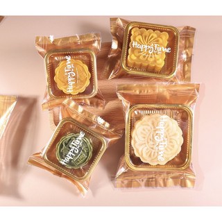 50-100 túi đựng bánh trung thu happy time từ 50gr~125gr mẫu 2021