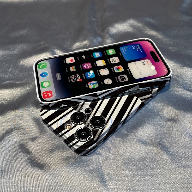 Ốp Điện Thoại Cứng Họa Tiết Kẻ Sọc Độc Đáo Chống Sốc Cho Iphone 14promax 13 12 11 x xr xs 14plus Phù Hợp