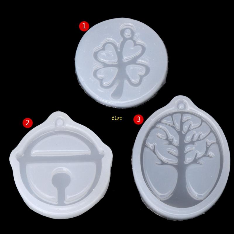 Flgo Khuôn Làm Móc Khóa Nhựa epoxy Hình Chuông / Cây Cối