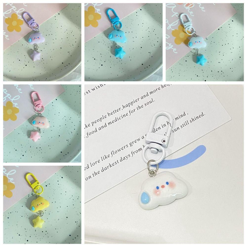 Daron1 Móc Khóa Hình Đám Mây Ngôi Sao Đám Mây Ngôi Sao Đám Mây Hoạt Hình Dễ Thương Ốp