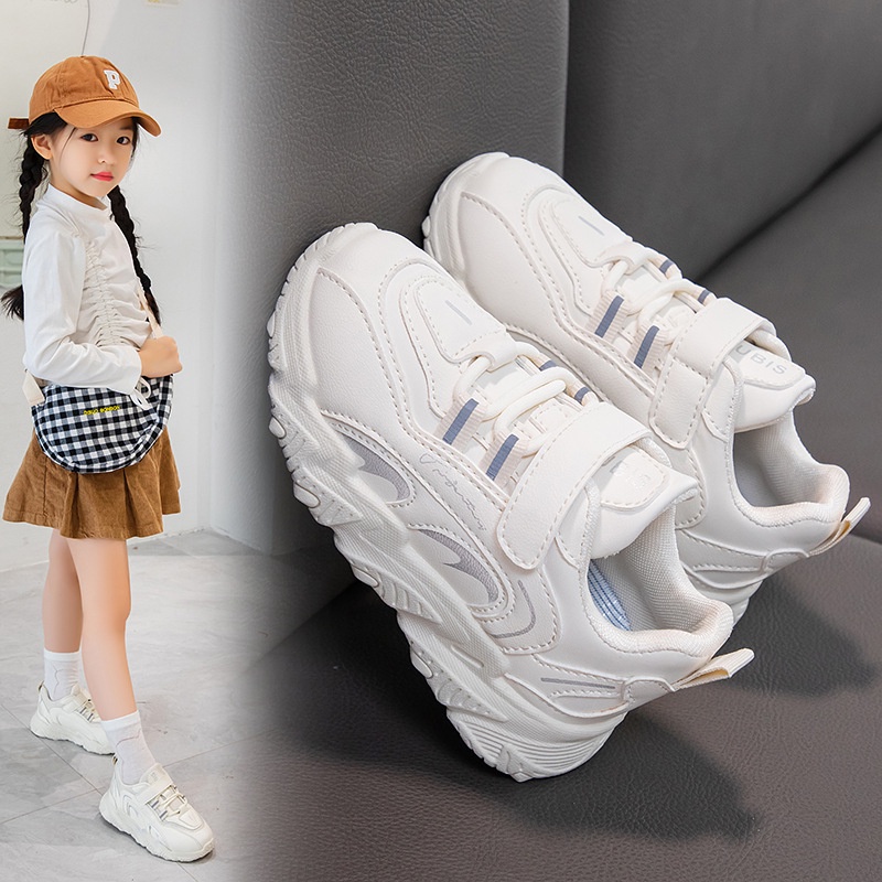 Giày Thể Thao Da Đế Mềm Phong Cách Hàn Quốc Thời Trang Thu Đông 2023 Cho Bé Gái