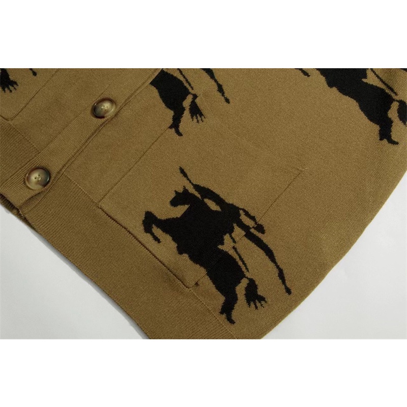 Áo Khoác cardigan Dệt Kim Toàn Thân In Hình Cá Ngựa b8u8r Hiển Thị Cá Tính, Phong Cách unisex