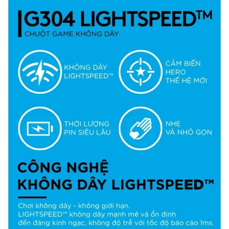 Chuột gaming không dây Logitech G304