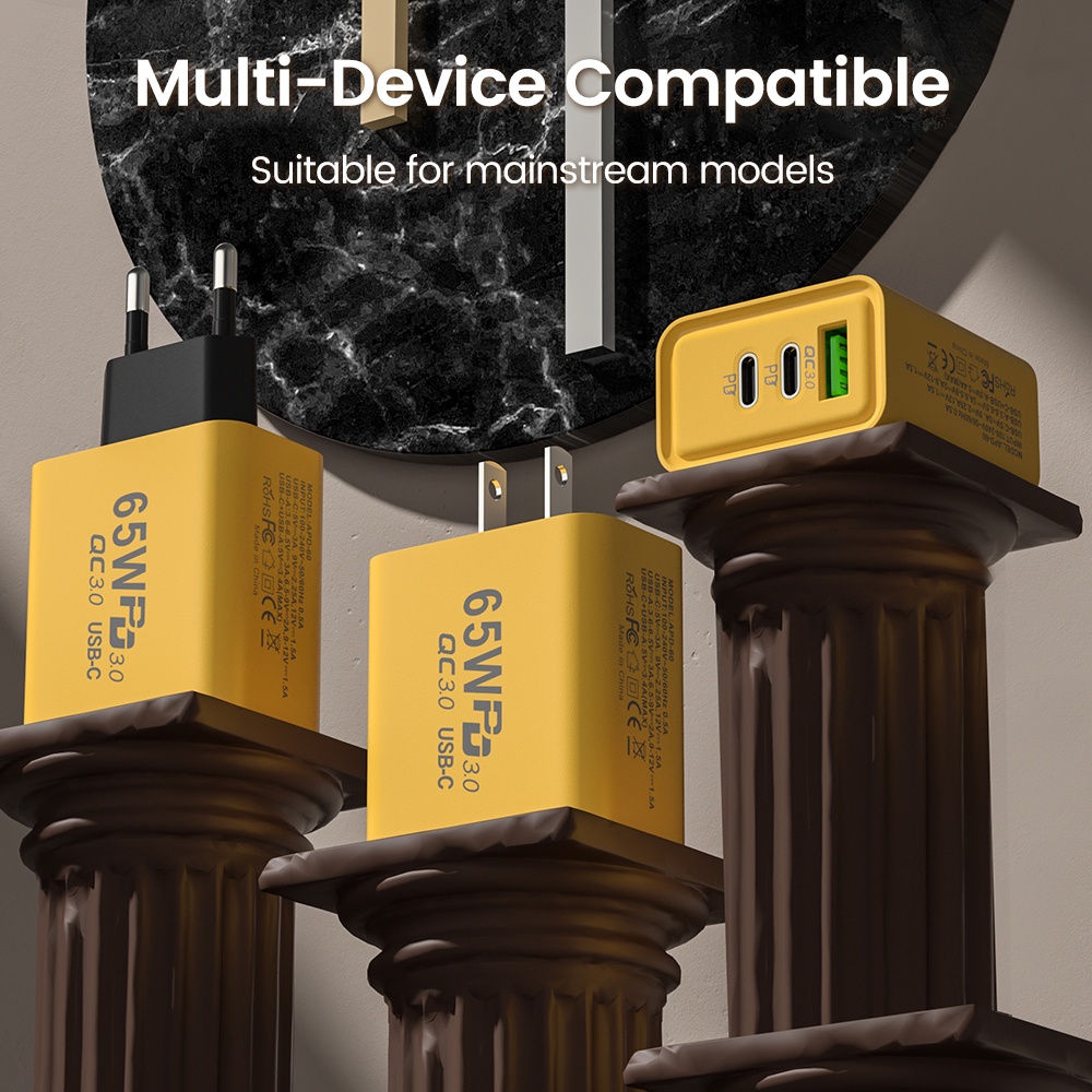 HUAWEI Củ Sạc Nhanh pd65w usb c 3.0 Phích Cắm eu us xiaomi