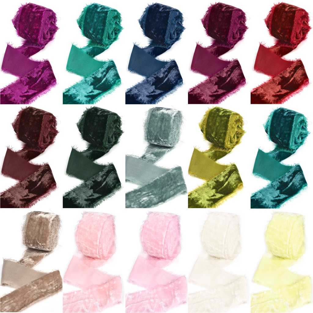 3 Kích thước 4cm Velvet Ribbon Wedding Party Trang trí Handmade Ribbon Quà tặng Bọc tóc Bowknot DIY Giáng sinh Ribbon