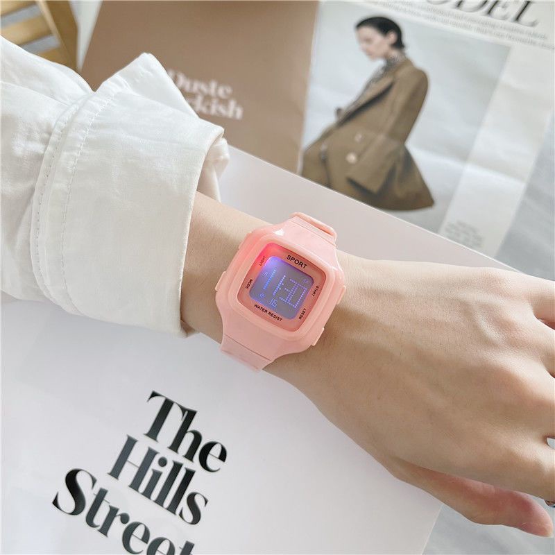 Đồng Hồ Điện Tử Mặt Vuông mini Hình Kỳ Lân Dành Cho Cặp Đôi