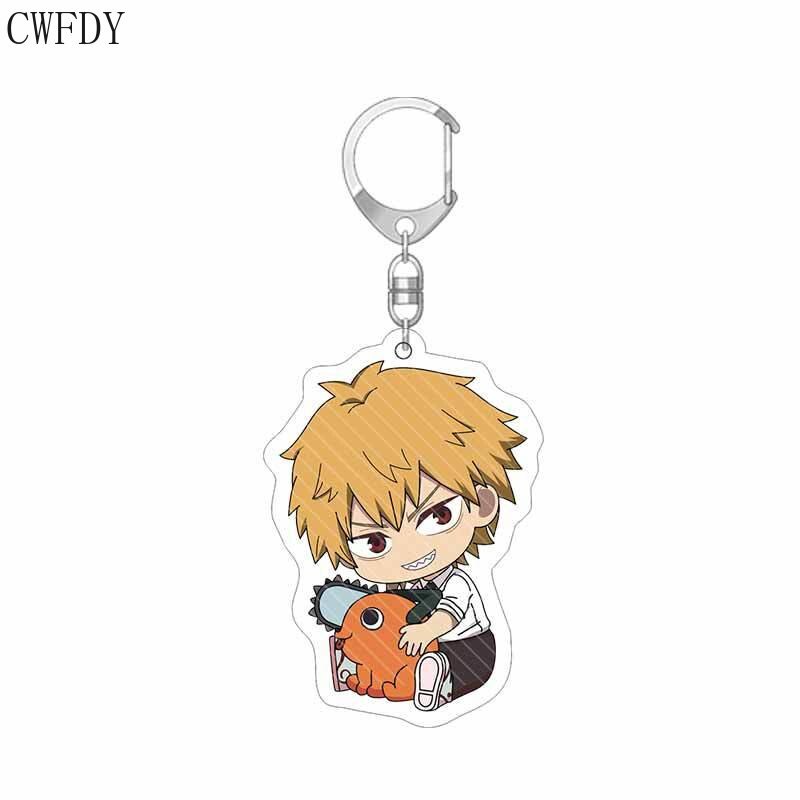 Móc khóa Anime Chainsaw Man Mica Trong Suốt In 2 Mặt Sắc Nét Anime Manga Acrylic Pochita Power Makima Denji Cute