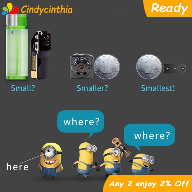 Cici Máy Quay mini hd 1080p Có Cảm Biến Chuyển Động Hồng Ngoại