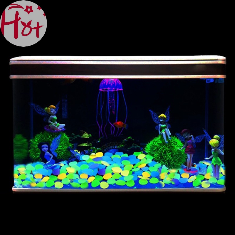 Jr Set 100 Viên Đá Dạ Quang Nhiều Màu Trang Trí Bể Cá / Sân Vườn vn